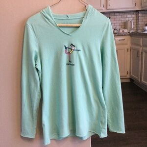 Life is Good Long-Sleeve Green Hoodie